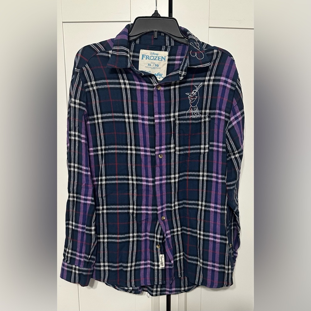 Women’s Plaid Shirt - Blue and Purple
